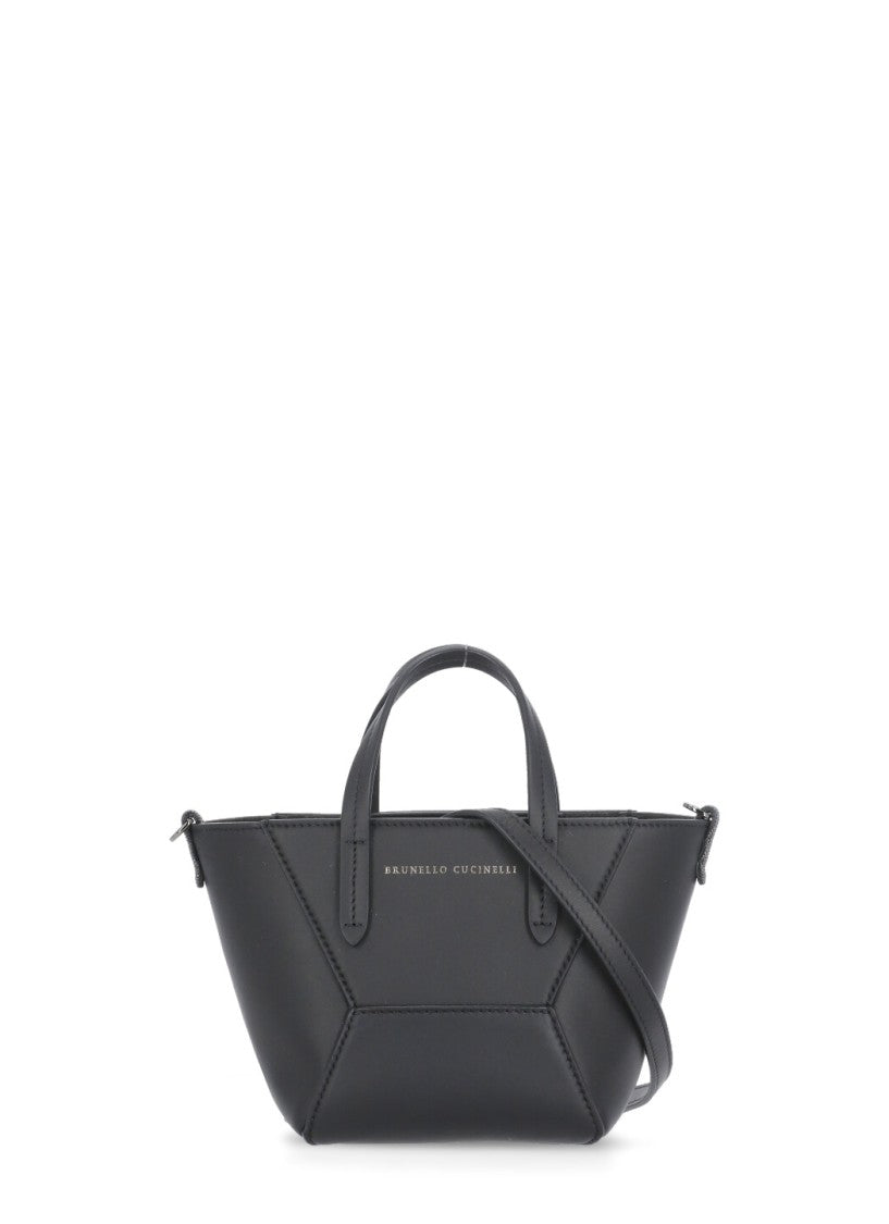 Brunello Cucinelli Black Leather Handbag
