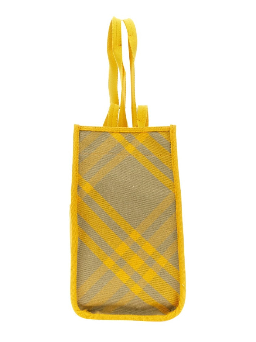 Burberry Structured Cotton Tote Bag