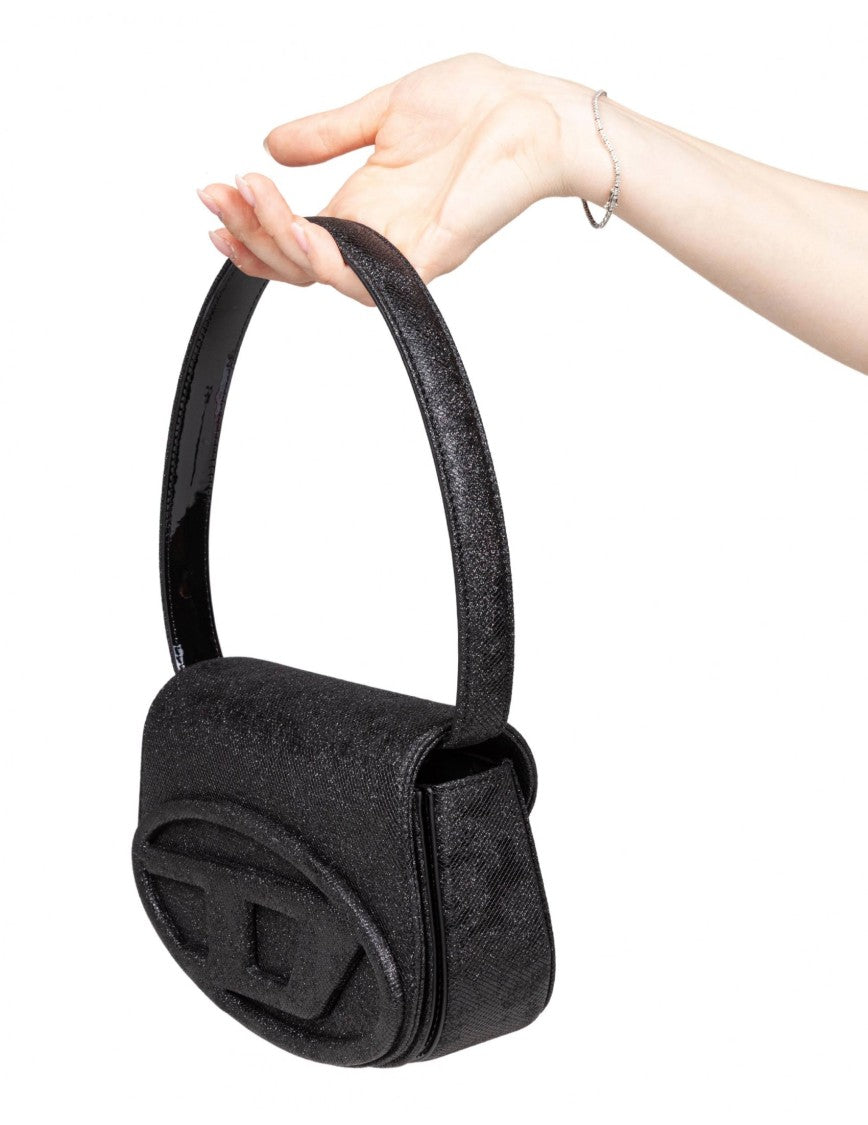 Diesel Shiny Fabric Black 1Dr Shoulder Bag