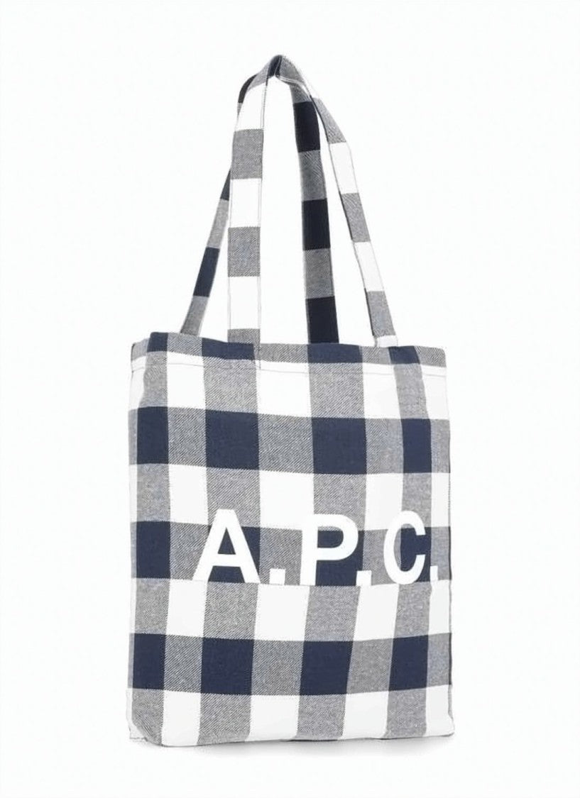 A.P.C. Checkered Polyester Shoulder Bag