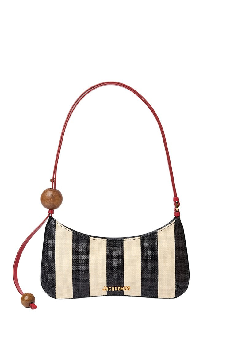 Jacquemus Le Bisou Perle Raffia Shoulder Bag