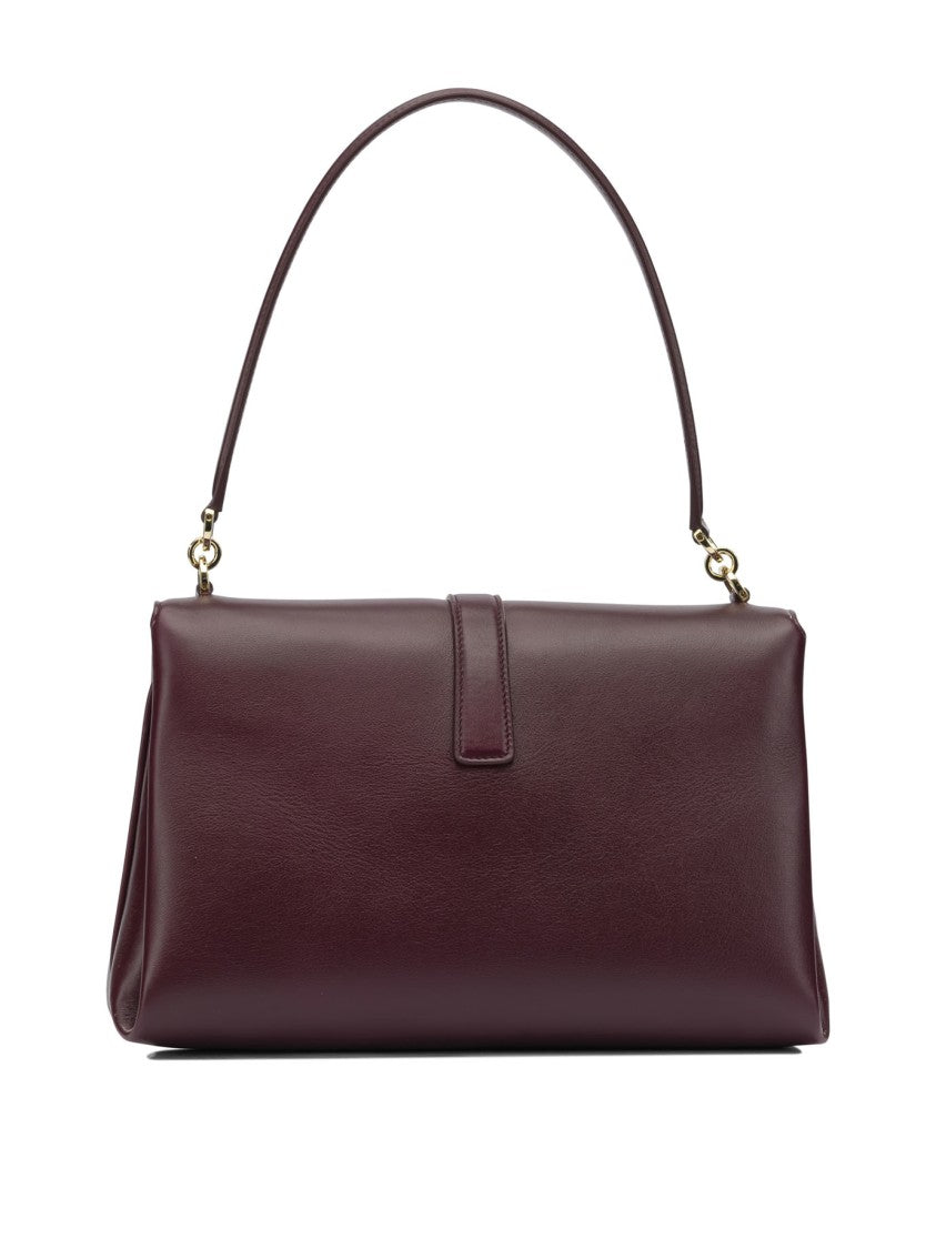 Ferragamo Compact Burgundy Leather Handbag