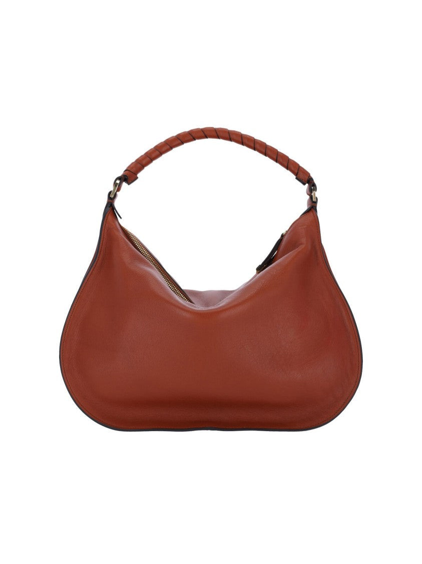 Chloé "Marcie" Shoulder Bag In Brown Calfskin