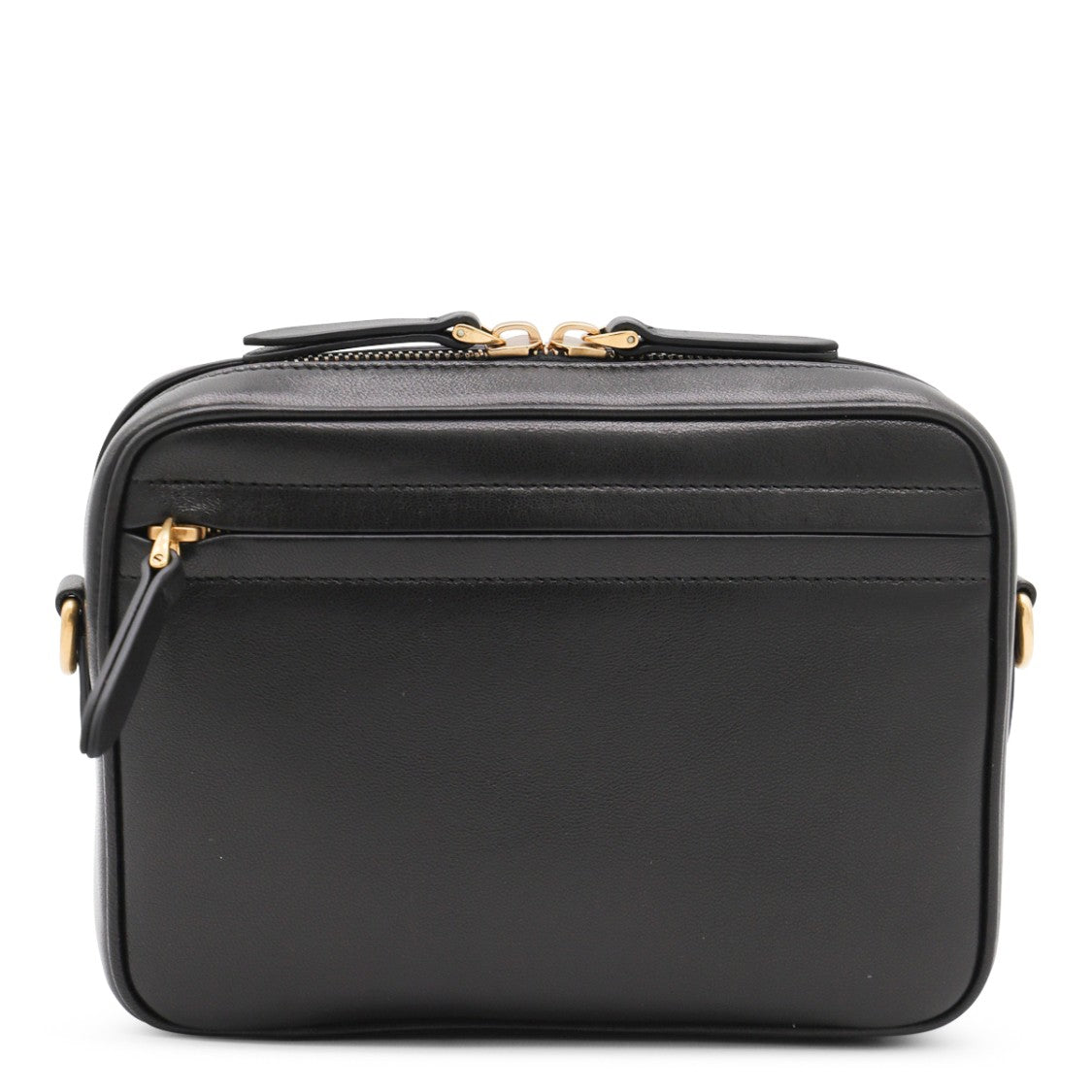 Valentino Garavani Black And Brown Leather Crossbody Bag