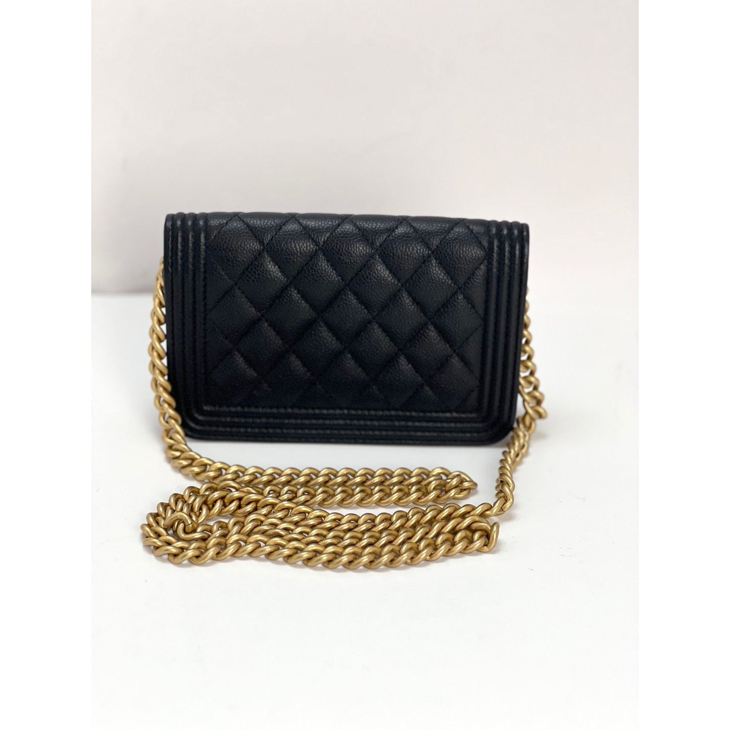 Chanel Caviar Quilted Mini Boy Clutch
