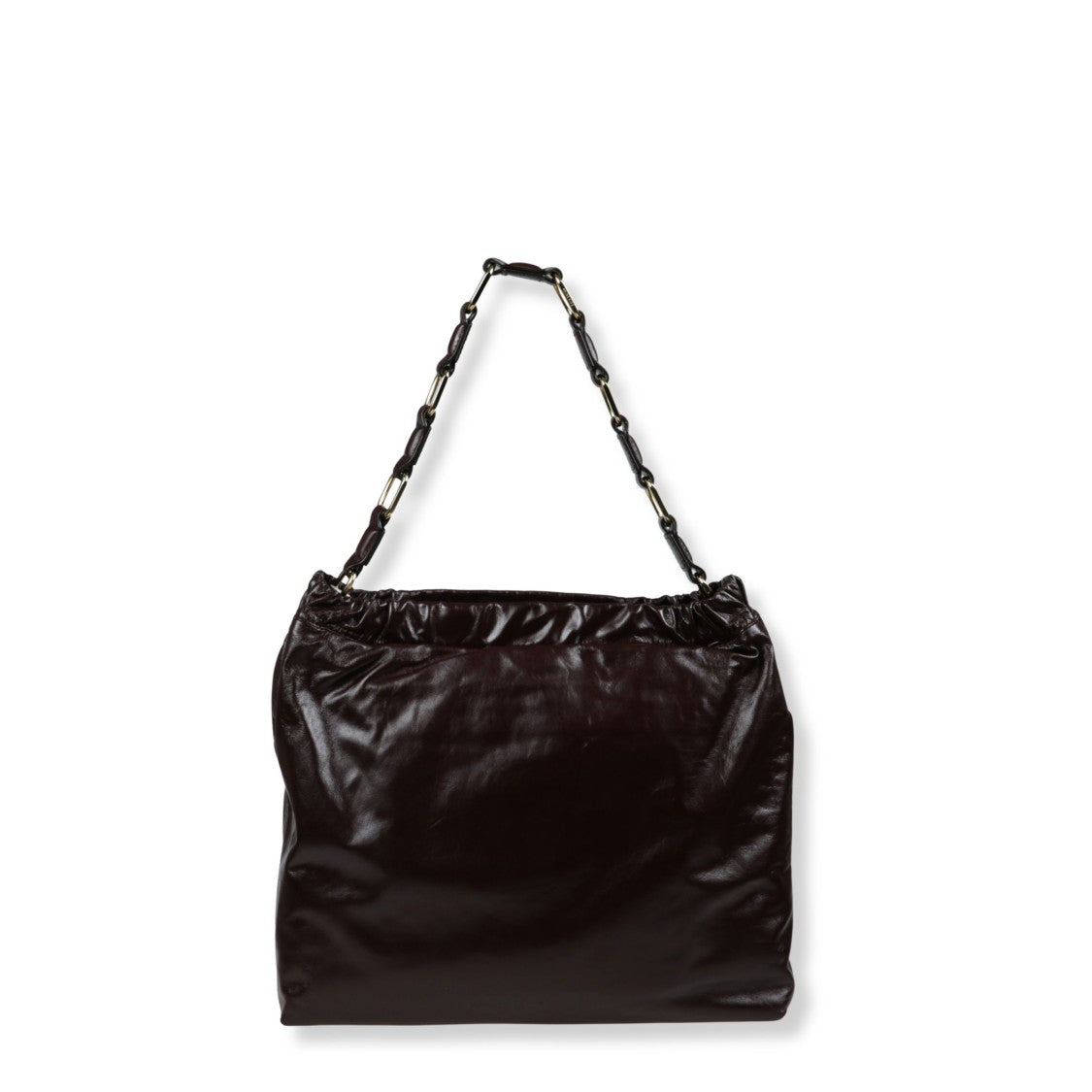 Anine Bing Minimalist Bordeaux Shoulder Bag With Structured Silhouette