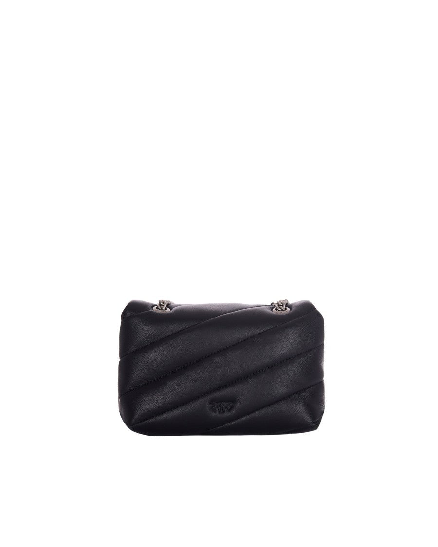 Pinko Baby Love Bag Puff Small Shoulder Bag Black/Old Silver