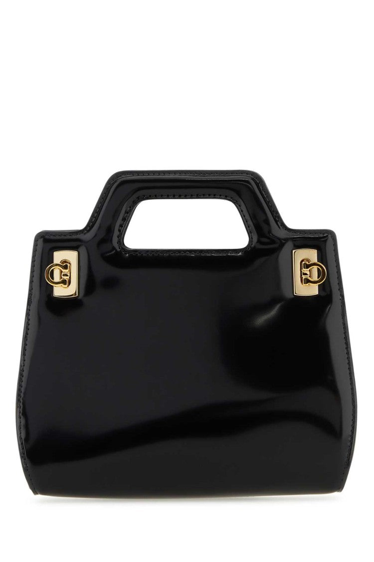 Salvatore Ferragamo Black Leather Mini Wanda Handbag