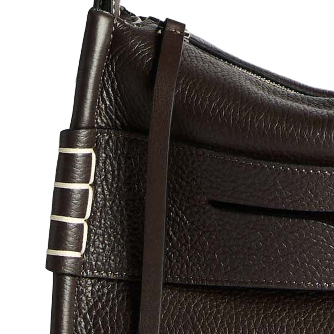 J. W. Anderson Hammered Leather Dark Brown Shoulder Bag