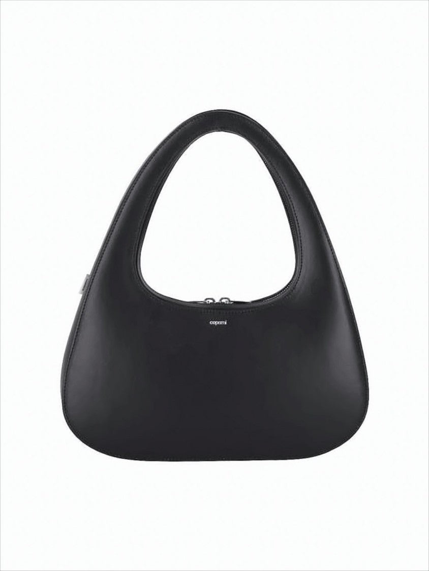 Coperni Black Leather Tote Bag