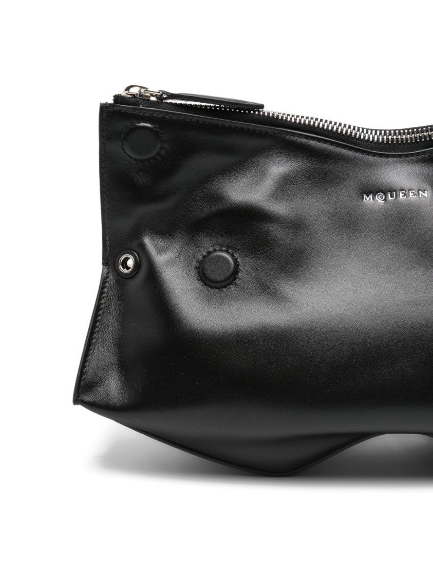 Alexander Mcqueen Black Calfskin Leather Bag