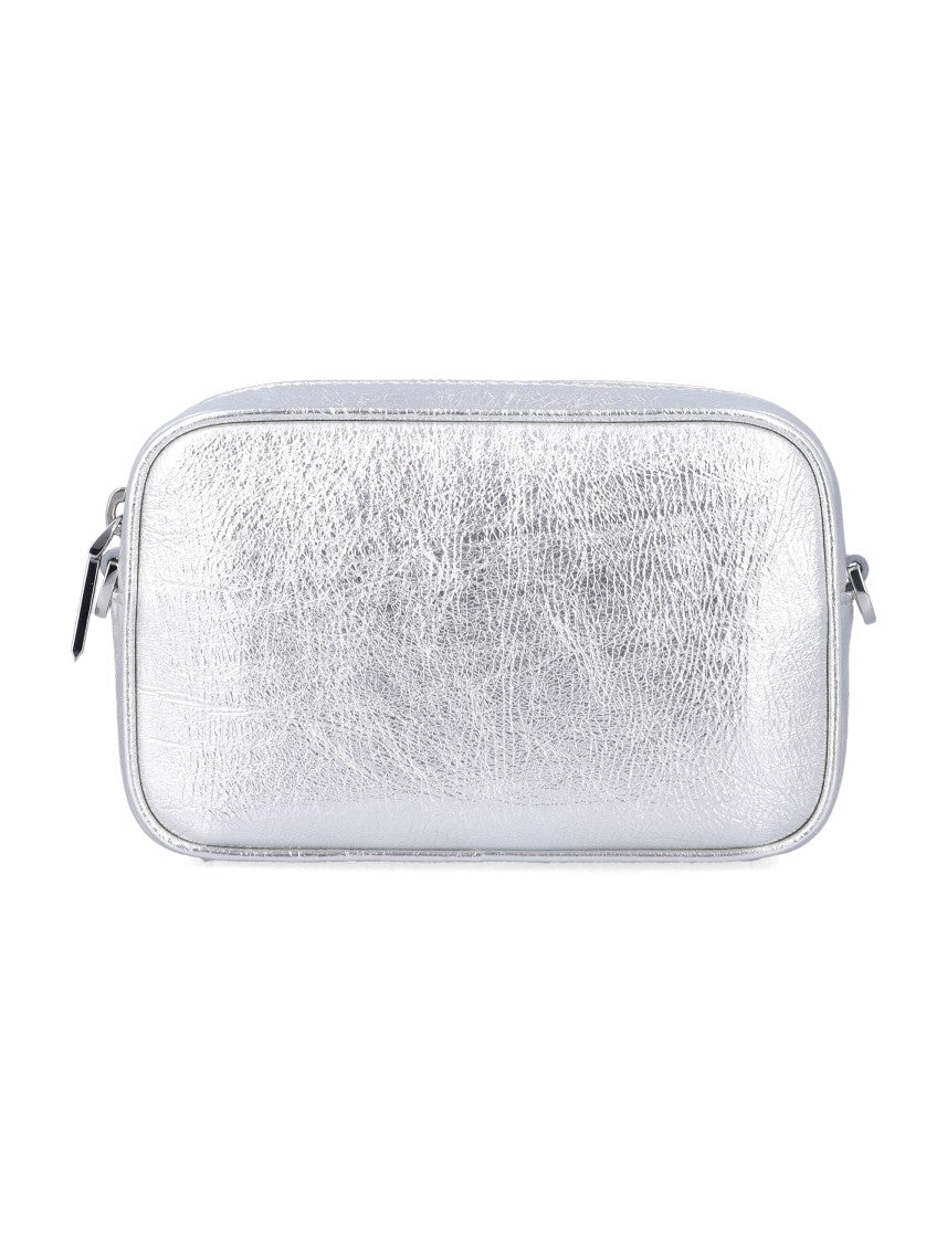 Golden Goose Mini Star Bag In Silver Leather