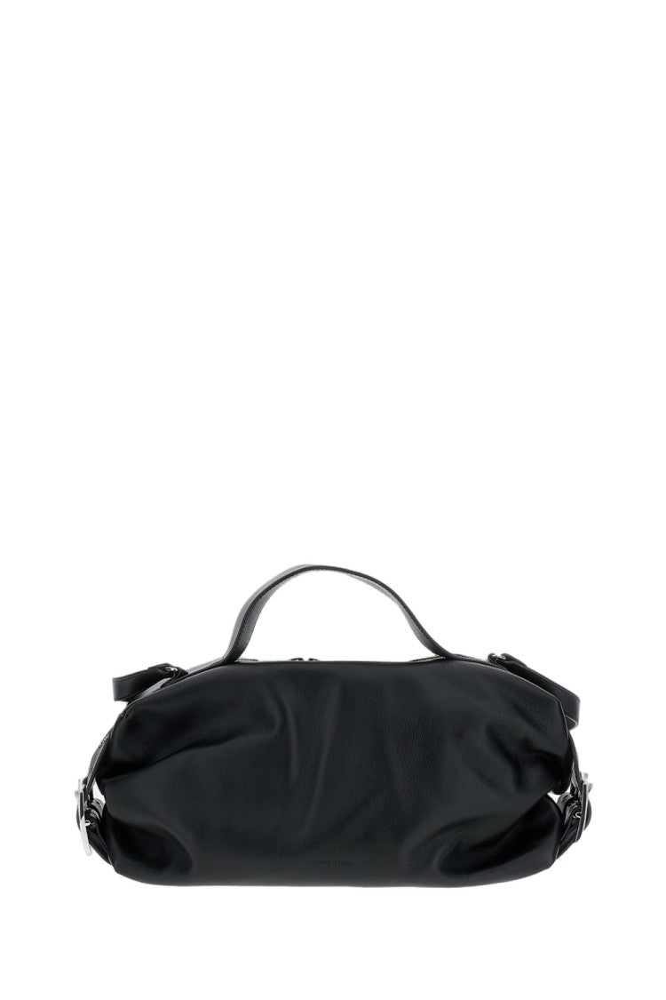 Simone Rocha Black Biker Leather Belt Bag