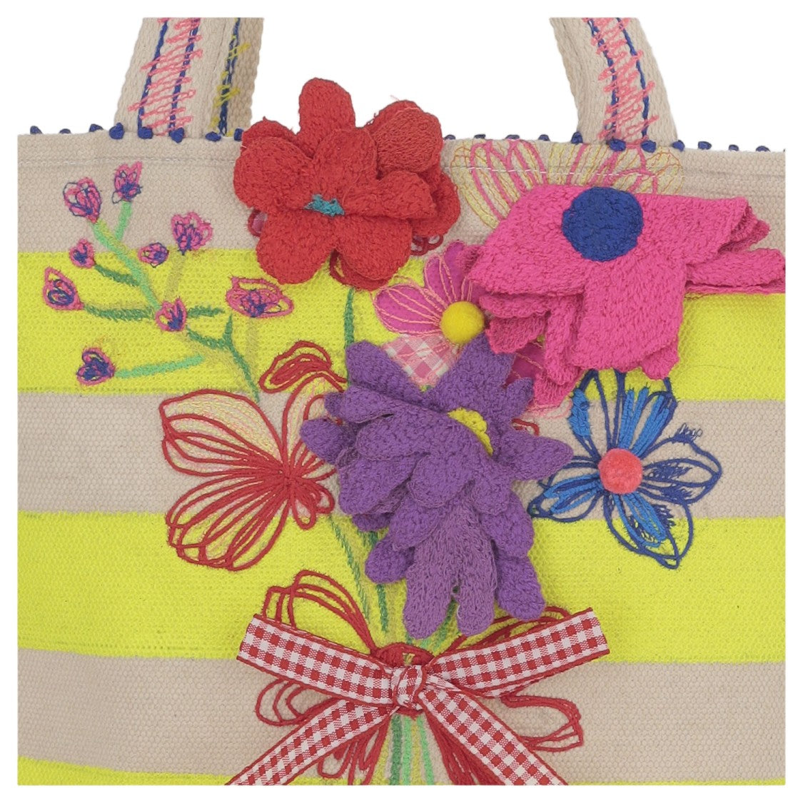 Pero Cotton Bag With Floral Embroidery