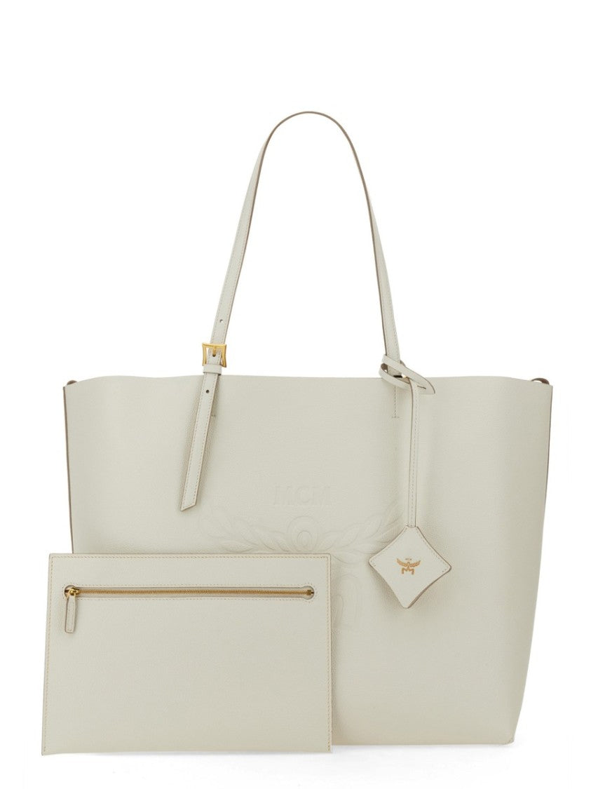 Mcm Himmel Large Leather Shopping Bag