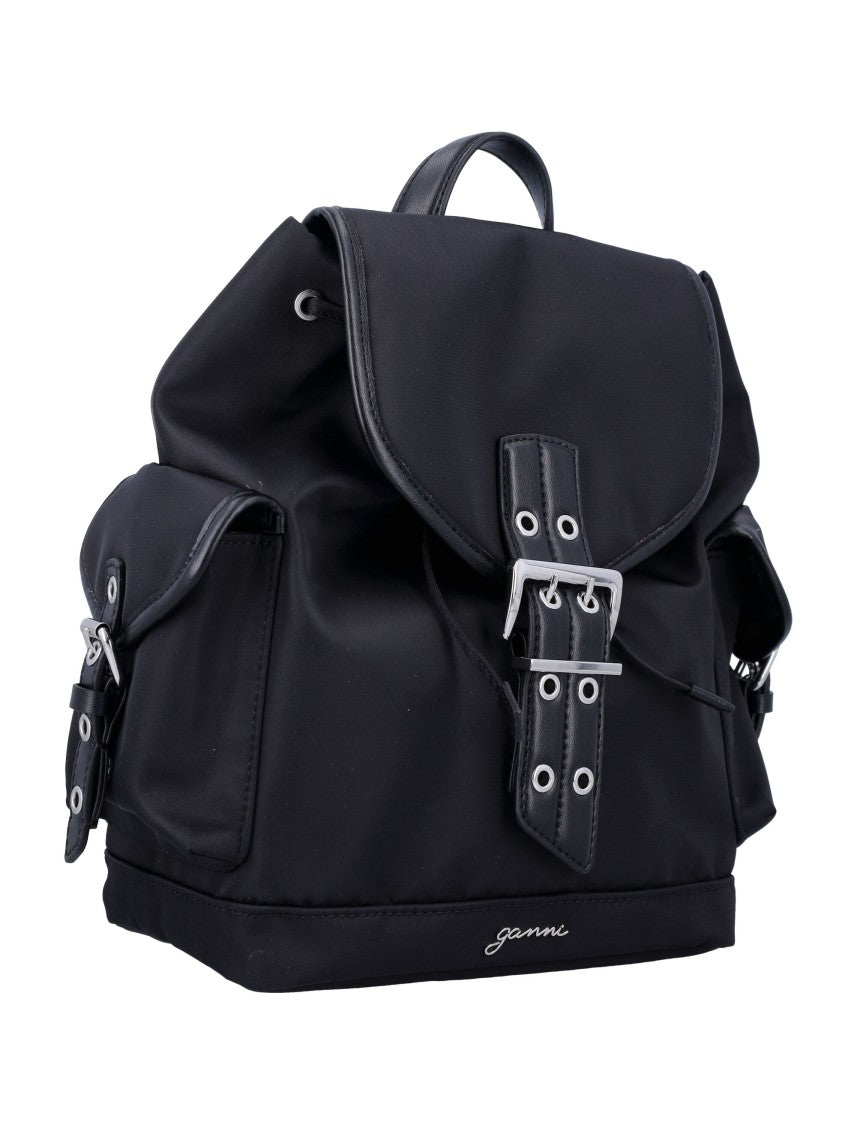 Ganni Small Bucky Nylon Backpack