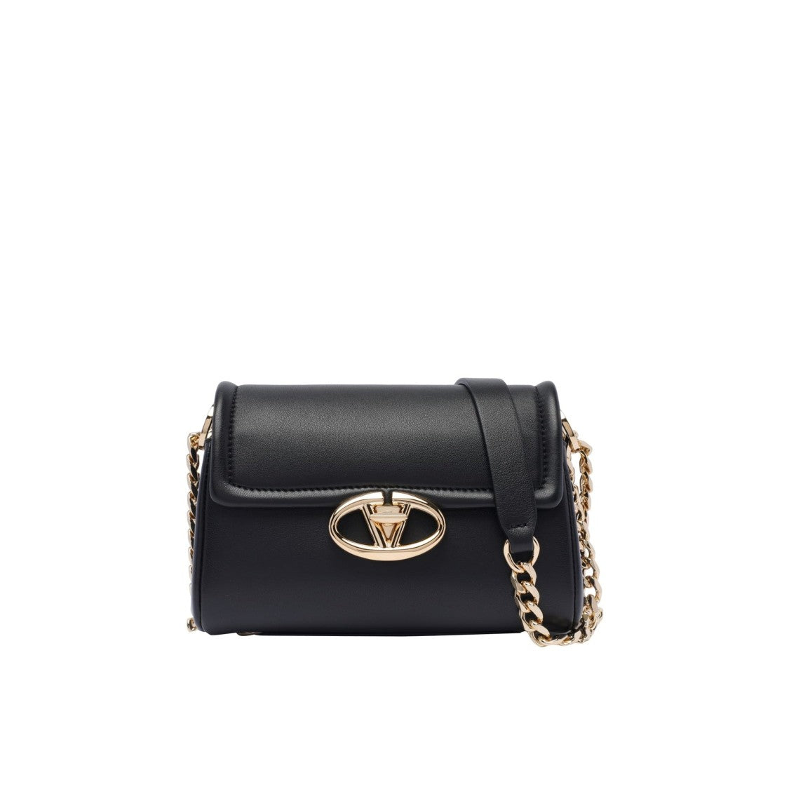 Valentino Garavani Vlogo Locker Shoulder Bag With Gold-Tone Clasp