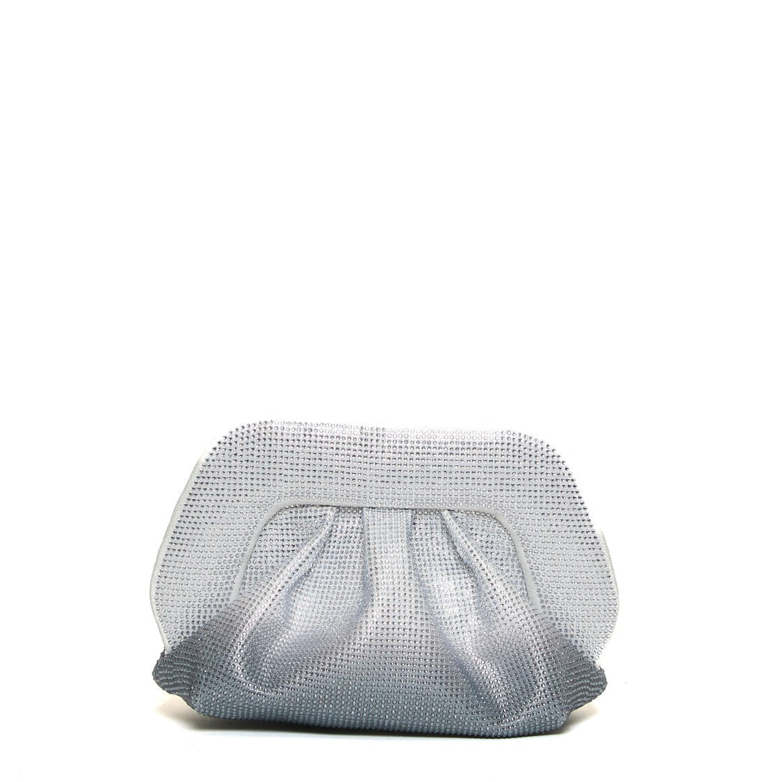 Themoirè Clutch Strass Degrade Silver Smoke With Micro Strass Detail