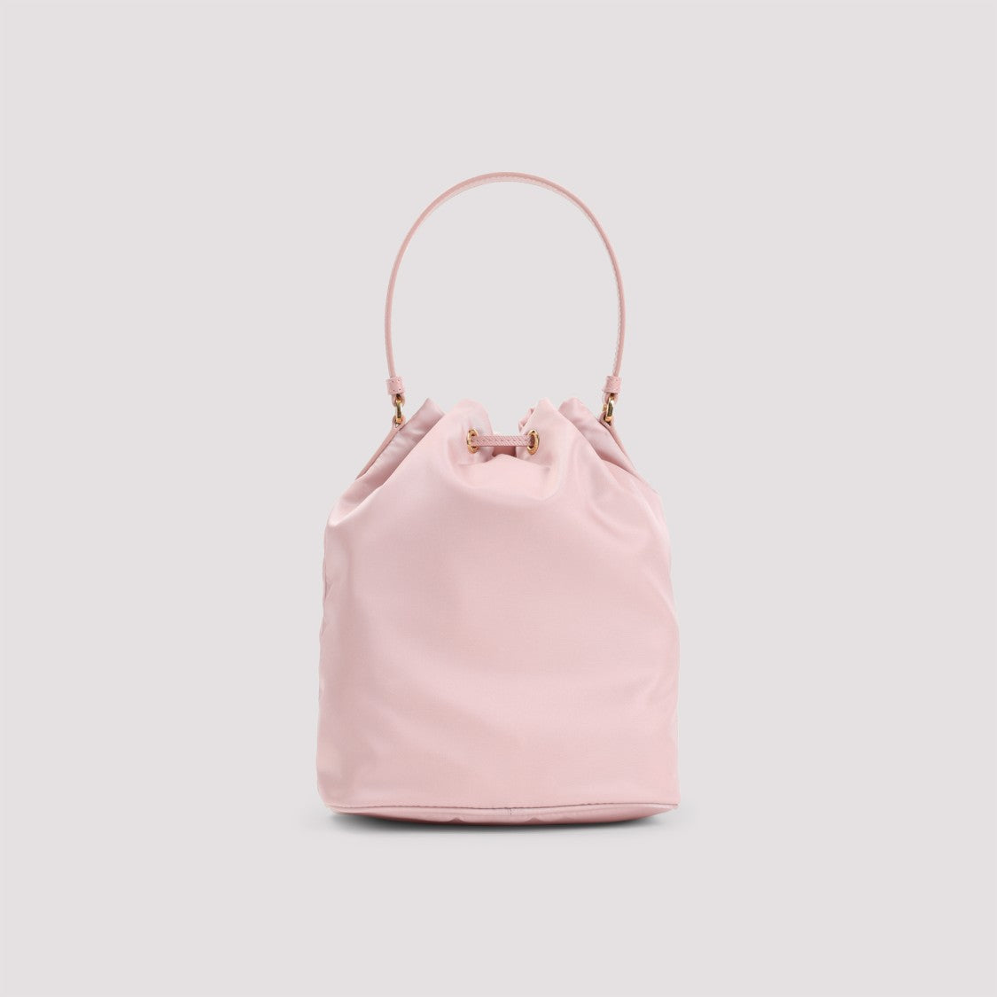 Prada Re-Nylon Pink Bucket Bag With Leather Accents
