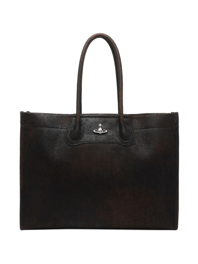 Vivienne Westwood Brown Calf Leather Shoulder Bag