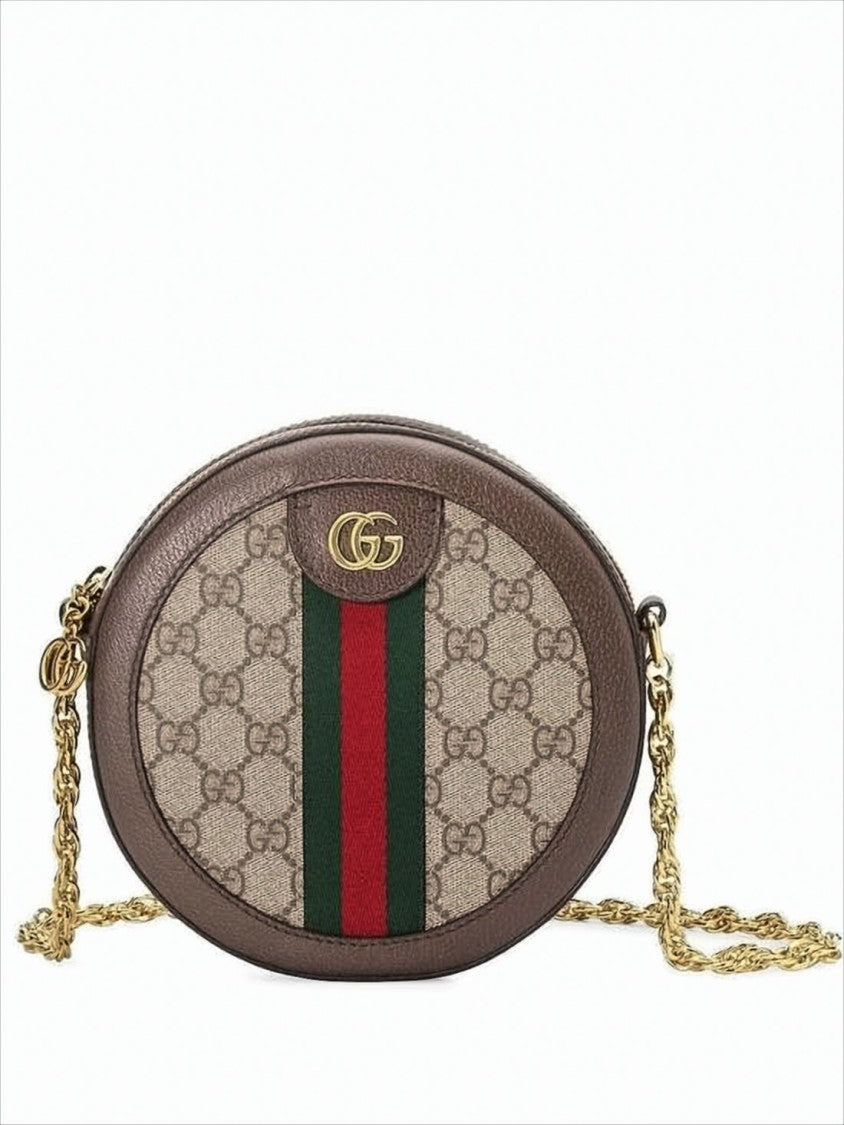 Gucci Oval-Shaped Monogram Crossbody Bag