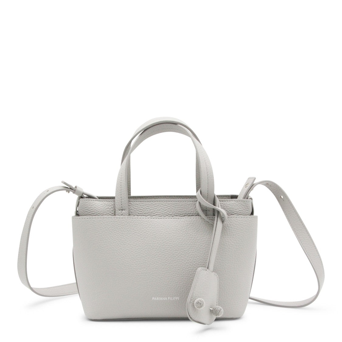 Fabiana Filippi Grey Leather Top Handle Bag