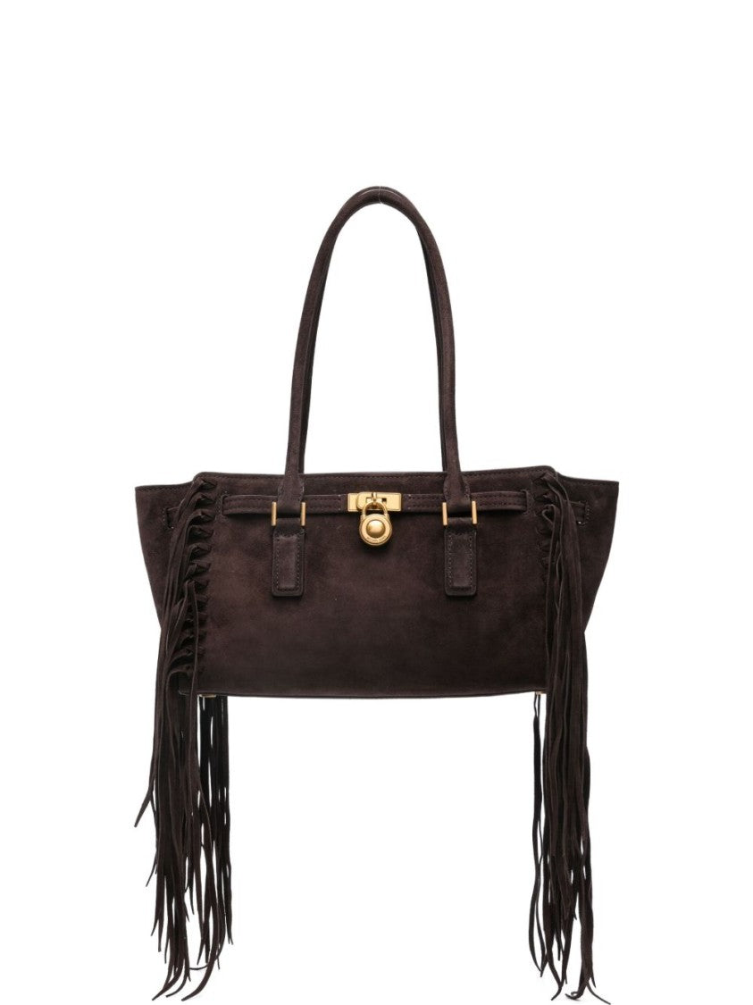 Michael Kors Rich Brown Suede Shoulder Bag