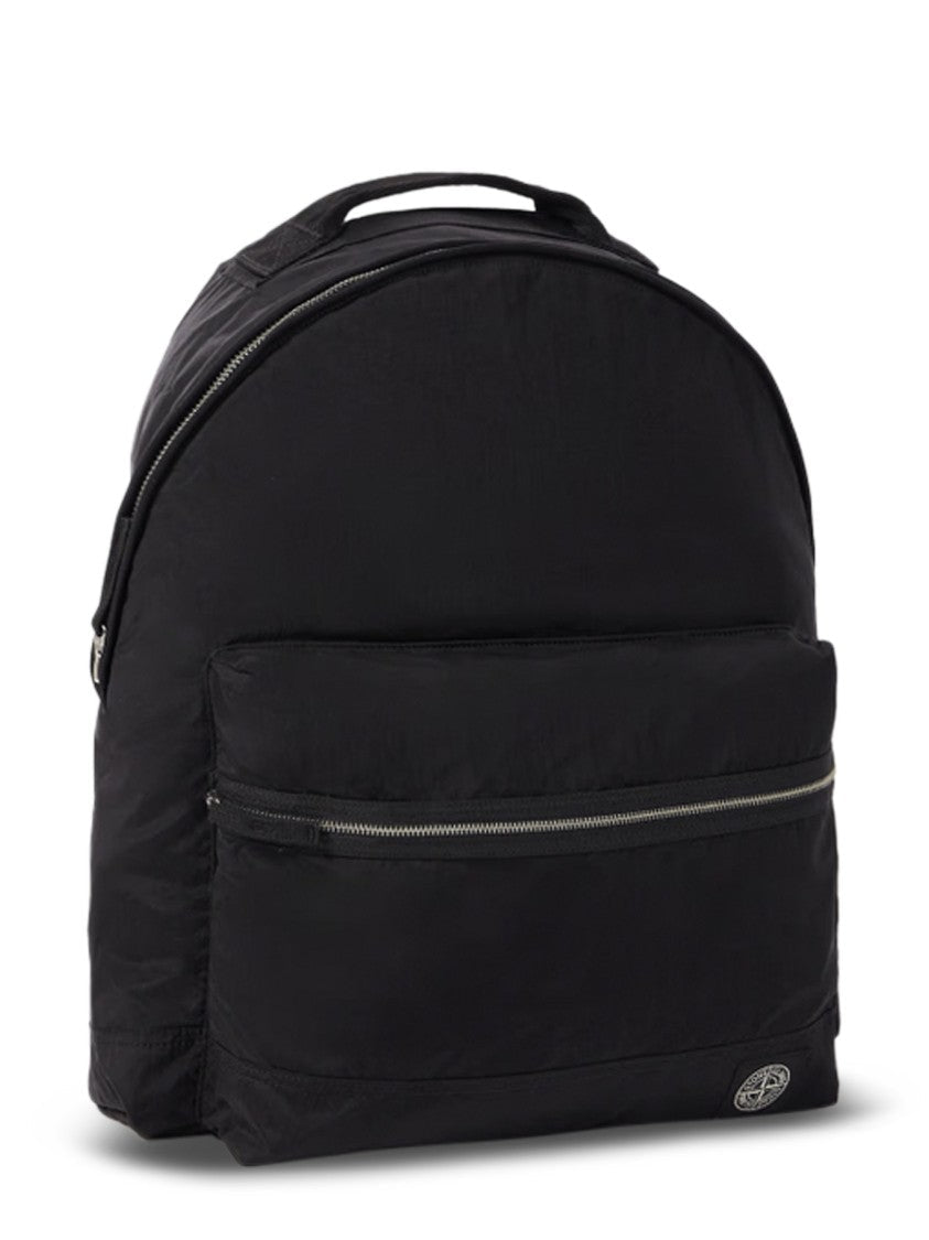 Stone Island Black Bag With Durable Texture