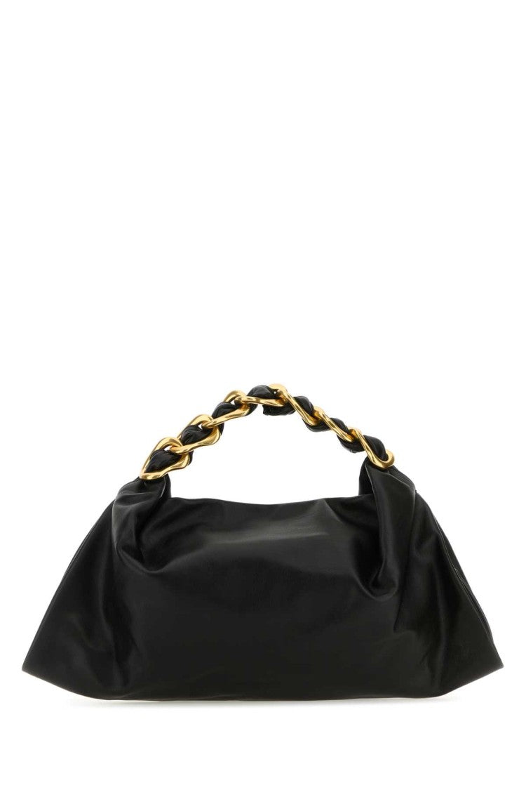 Burberry Black Leather Medium Swan Handbag
