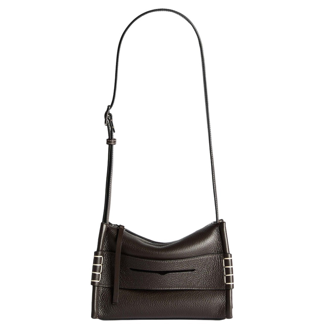 J. W. Anderson Hammered Leather Dark Brown Shoulder Bag