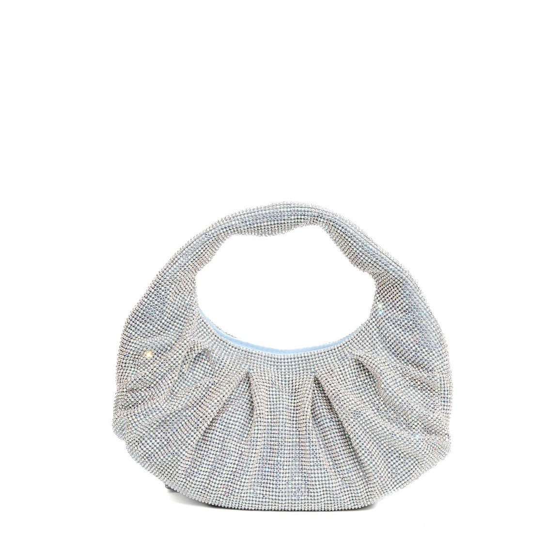 Twentyfourhaitch Half-Moon Rhinestone-Embellished Handbag