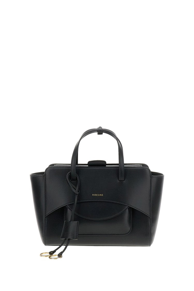 Hidesins Black Flap M Leather Crossbody Bag