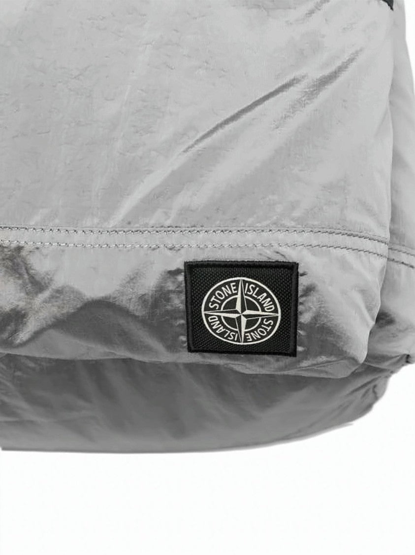 Stone Island Smooth Polyamide Silver Backpack