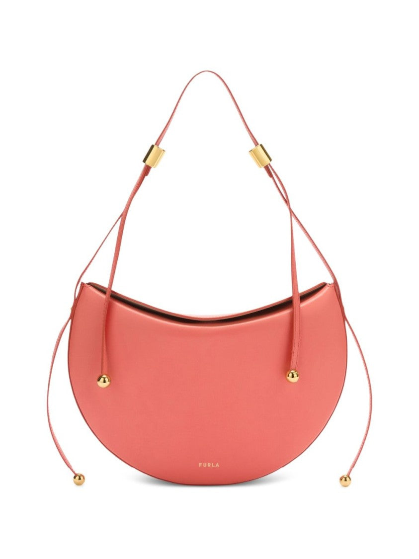 Furla Crescent-Shaped Pink Furla Shoulder Bag