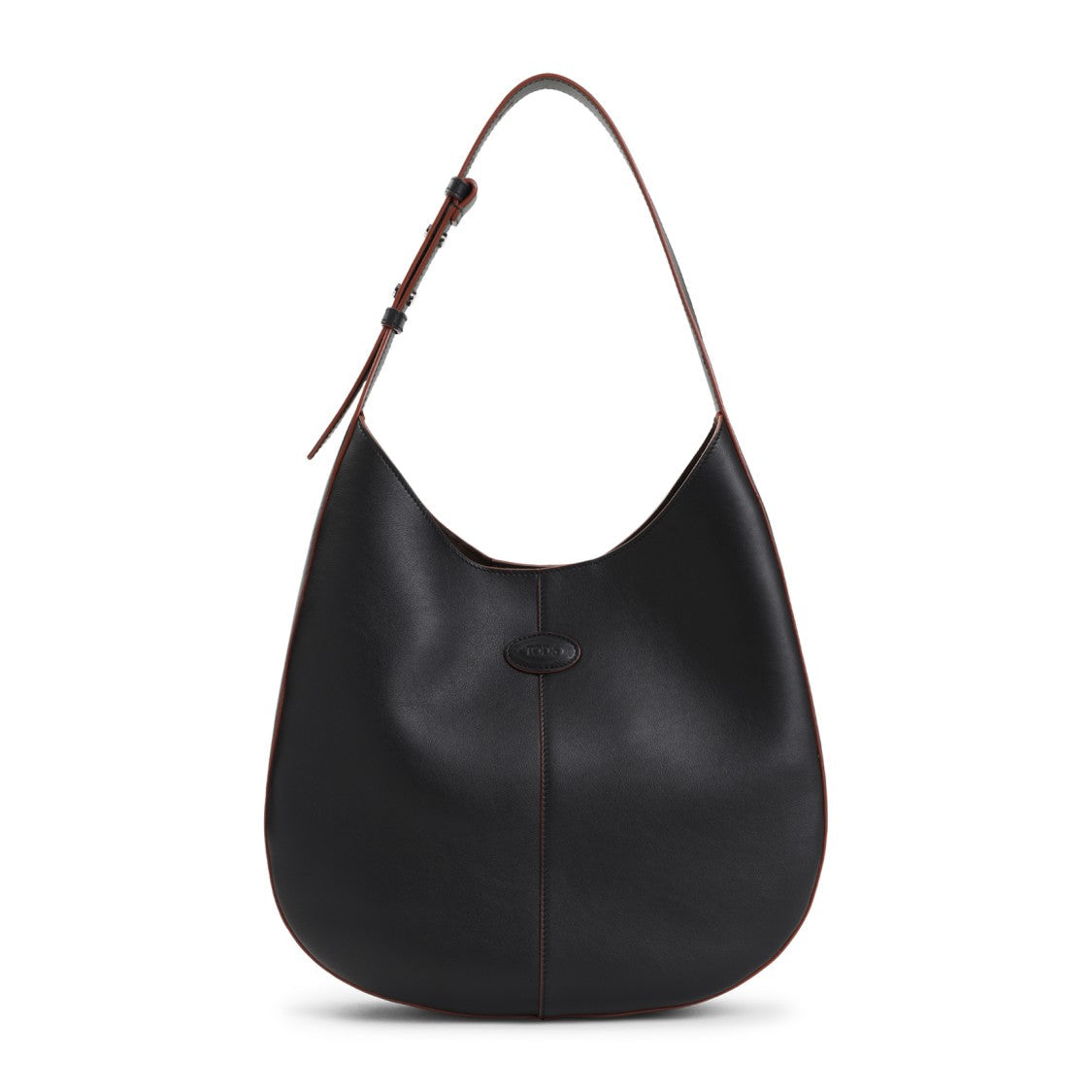 Tod's Rounded Leather Shoulder Bag With Detailing