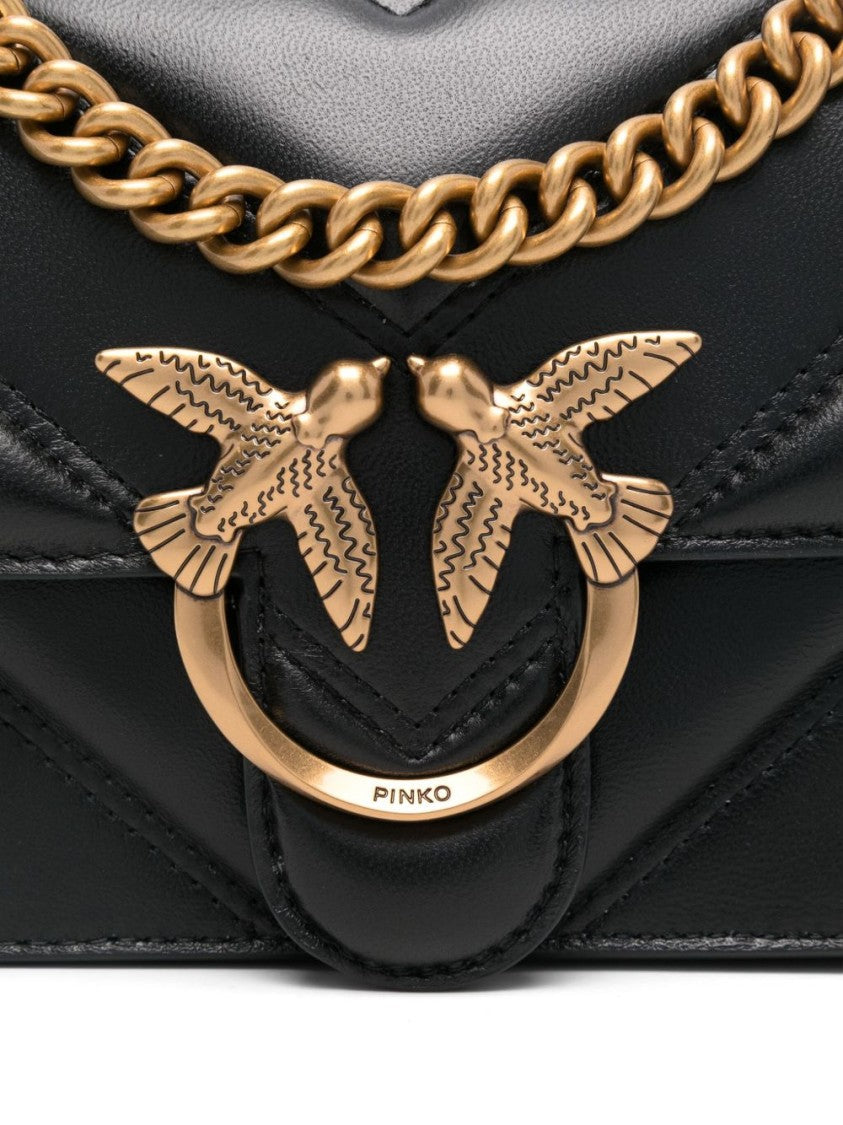 Pinko Quilted Leather Crossbody Bag
