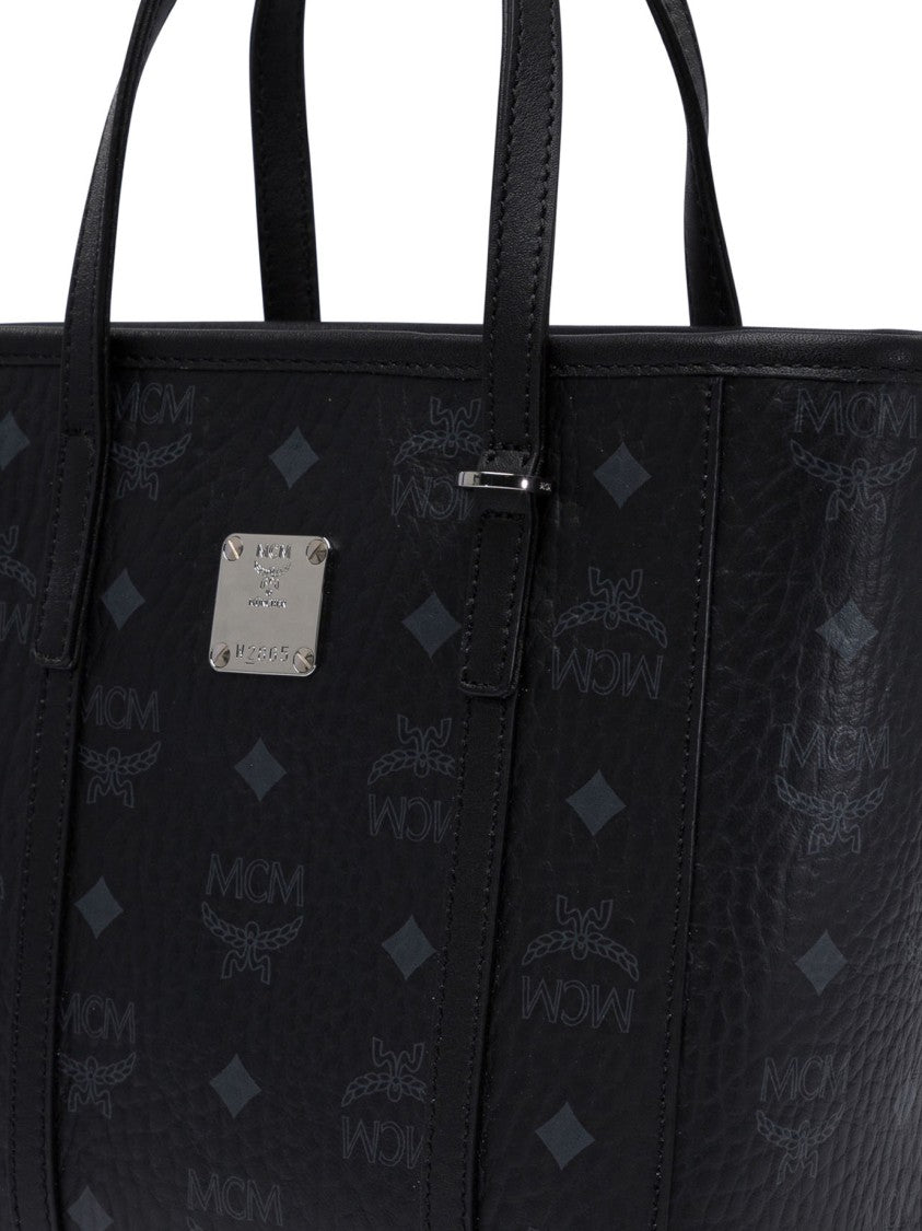 Mcm Structured Black Crossbody Bag With Adjustable Strap