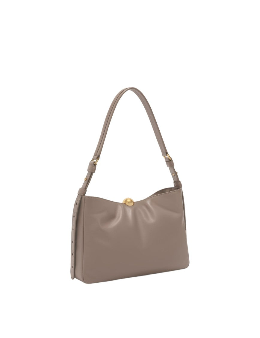 Furla Sfera Soft M Leather Shoulder Bag, Dove Grey