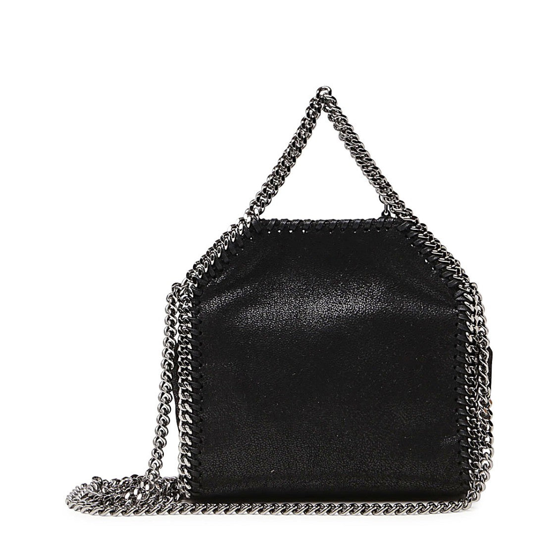 Stella Mccartney Black Faux Leather Tiny Falabella Tote
