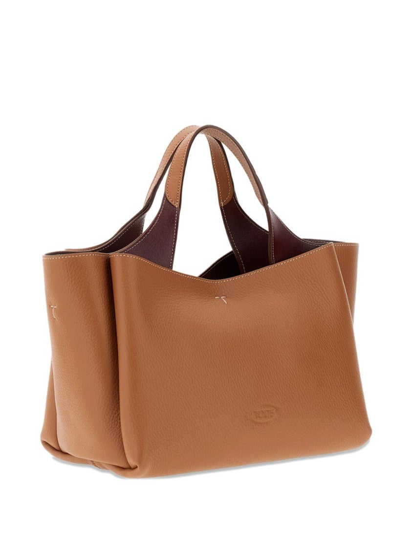Tod's Textured Brown Leather Tote Bag