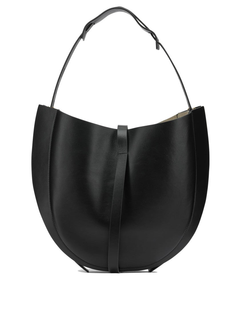 Minobossi Curved Silhouette Shoulder Bag With Gold-Tone Buckle