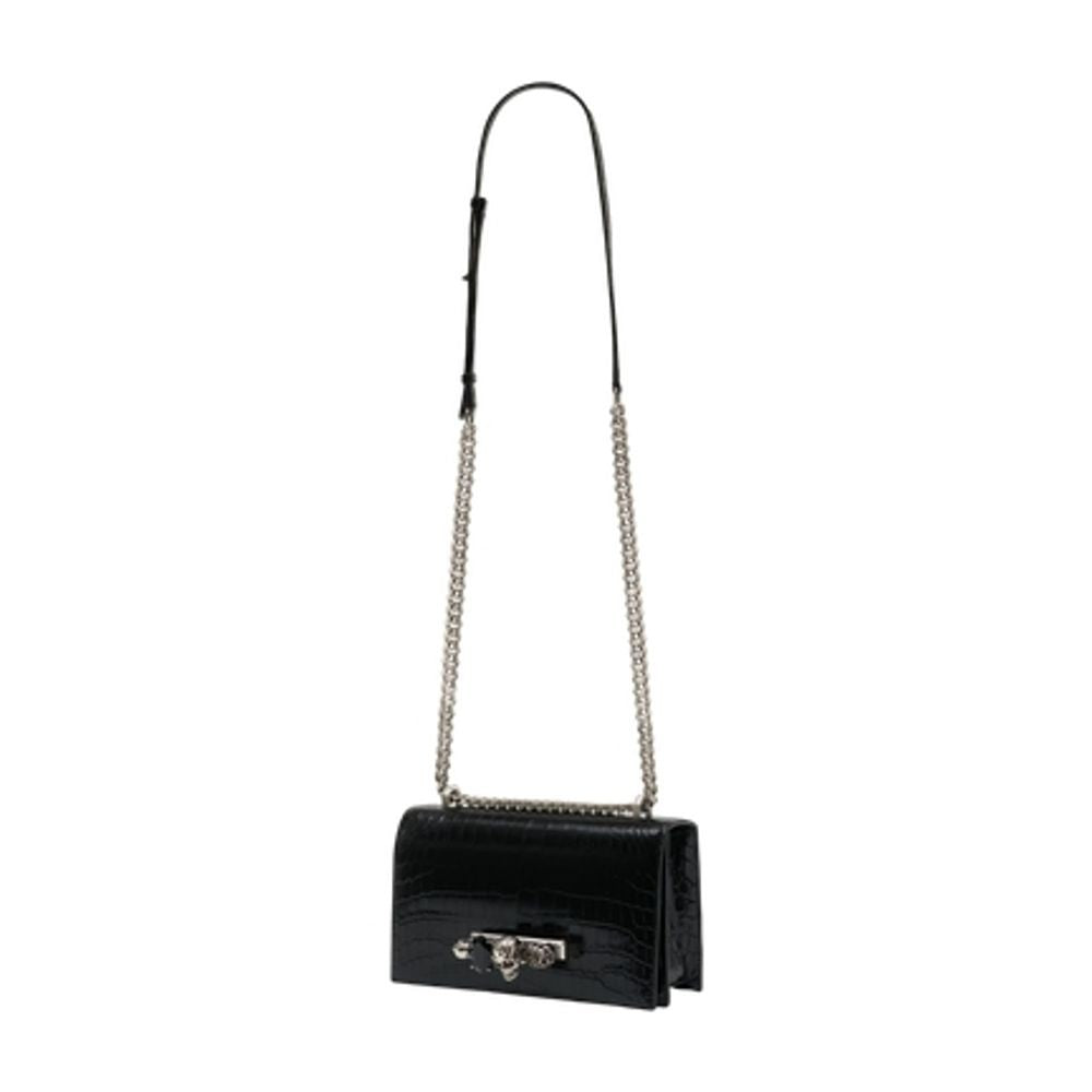 Alexander Mcqueen Jewelled Satchel Leather Crossbody