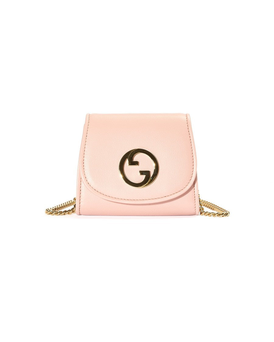 Gucci Blondie Mini Wallet With Gold Chain And Signature Logo