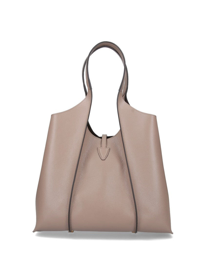 Tod's Tote Bag In Taupe Leather