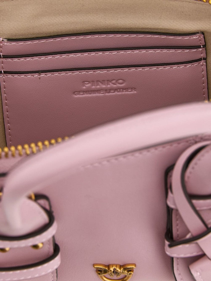 Pinko Smooth Leather Handbag With Zip Closure