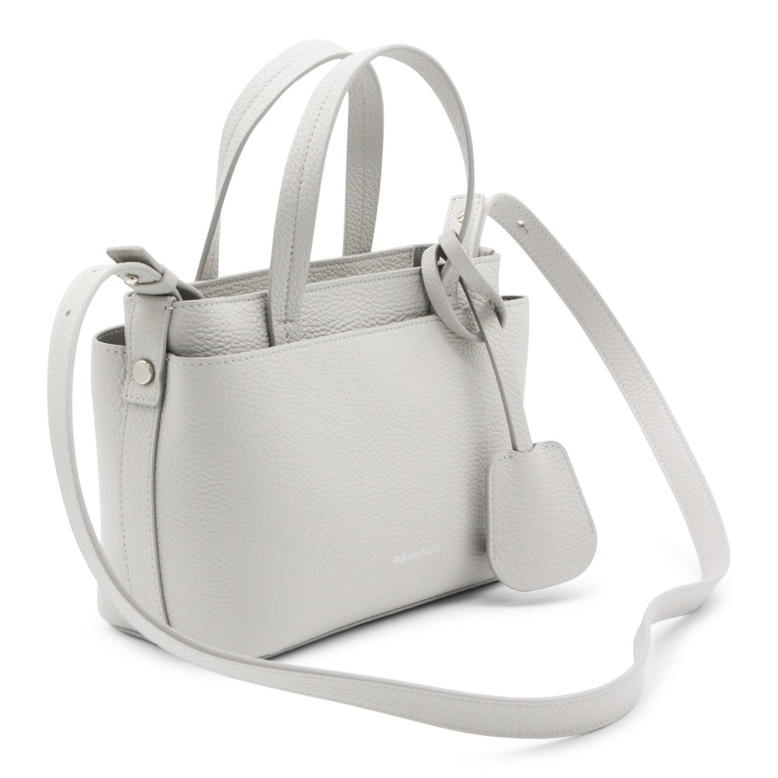 Fabiana Filippi Grey Leather Top Handle Bag