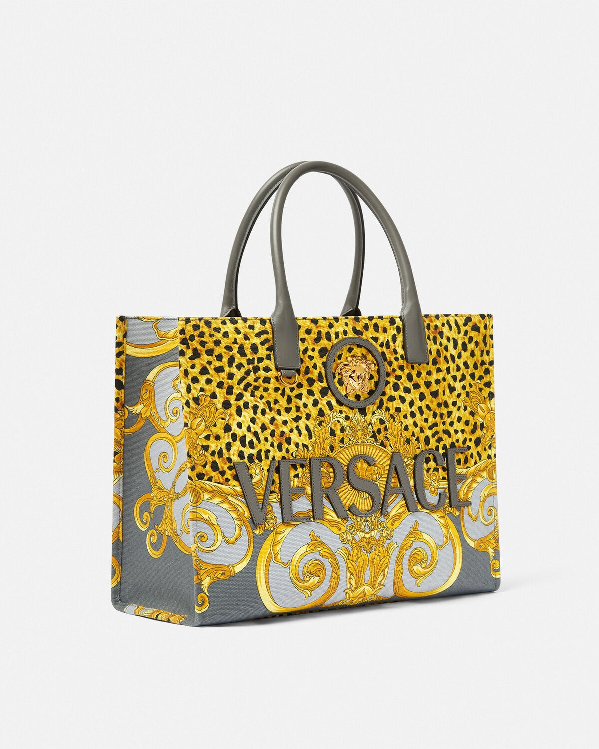 Cheetah Foulard La Medusa Large Tote Bag