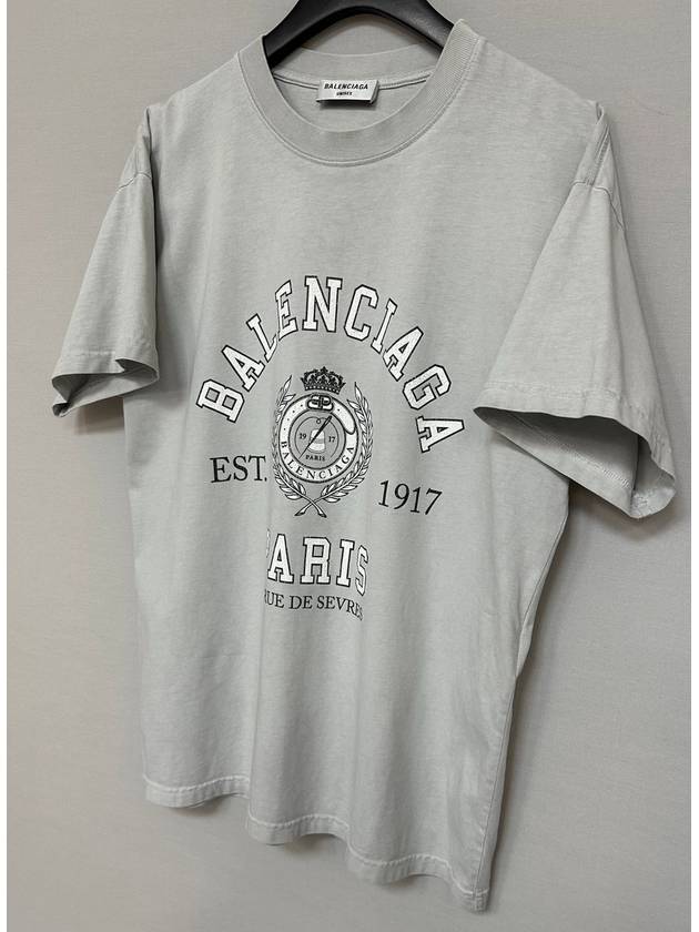 Luxury Balenciaga Trending 2025 College 1917 Short Sleeve T Shirt 100