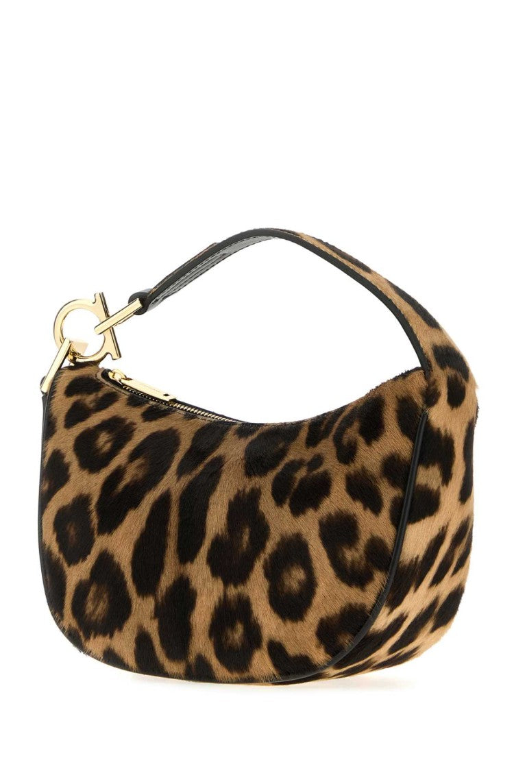 Salvatore Ferragamo Printed Calf Hair Handbag