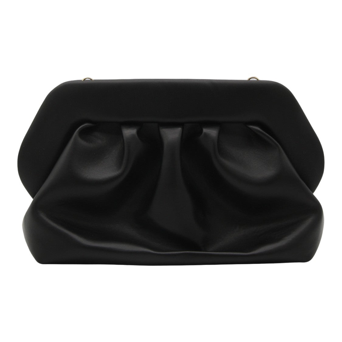 Themoirè Compact Minimalist Handbag With Smooth Black Finish